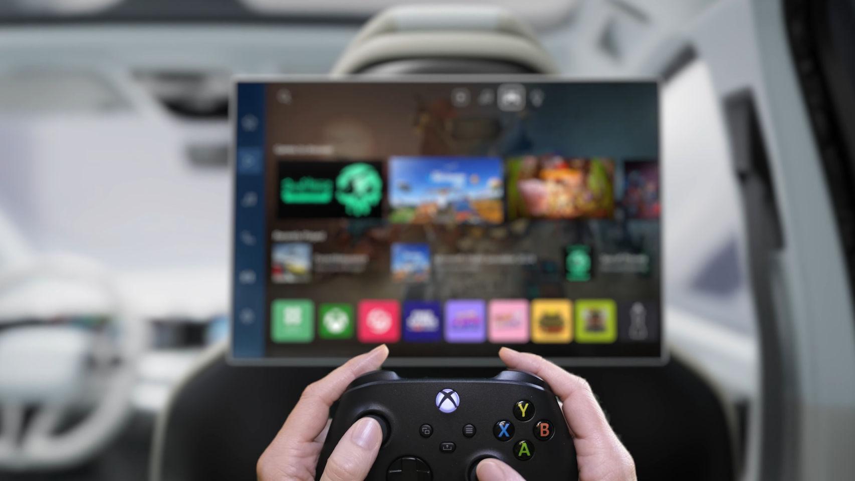 adiós a las quejas de los niños en los viajes largos: la pantalla del coche ahora se convierte en una consola xbox