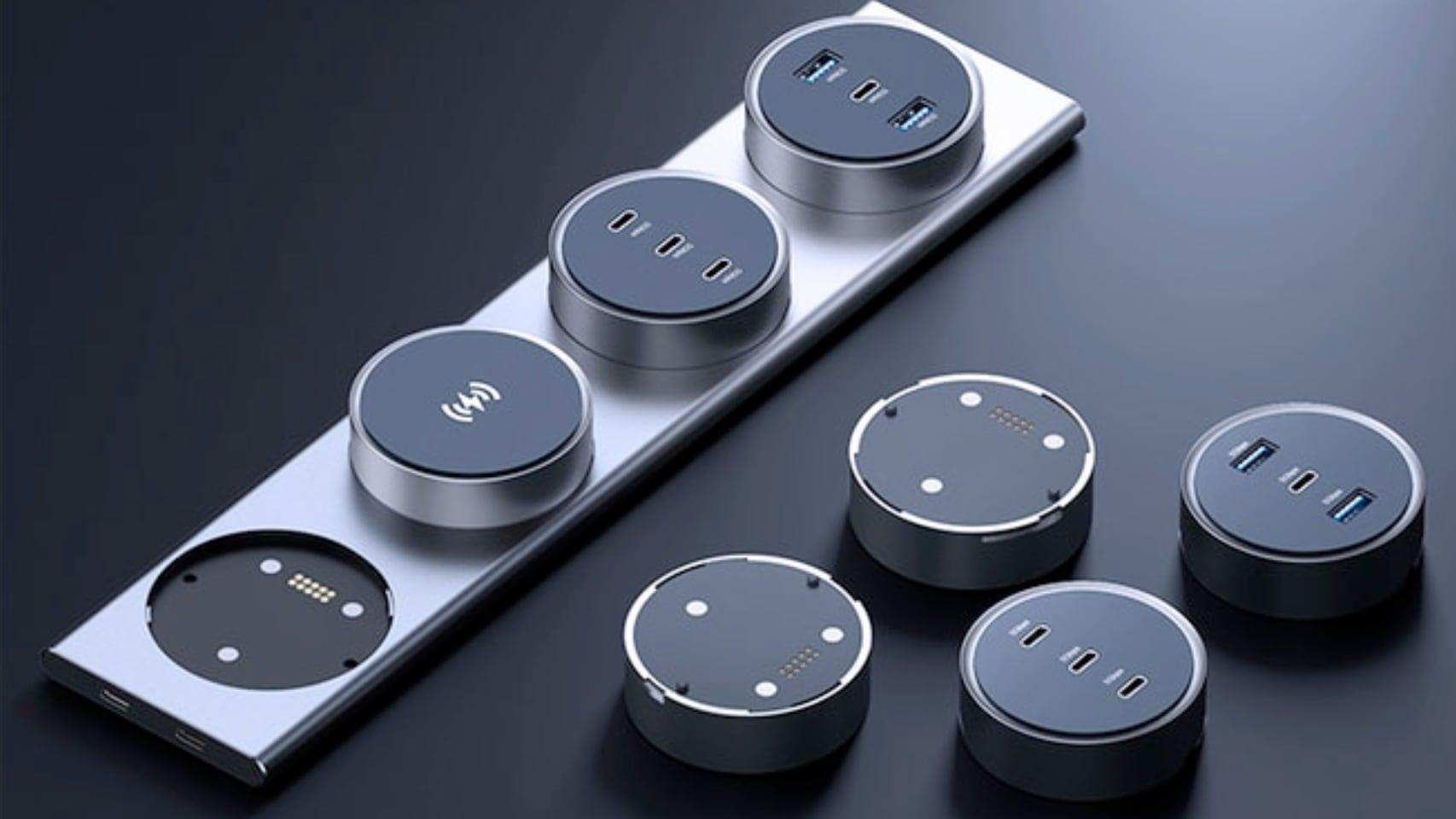 el accesorio definitivo para tu ordenador extiende los puertos con un sistema de módulos intercambiables con imanes