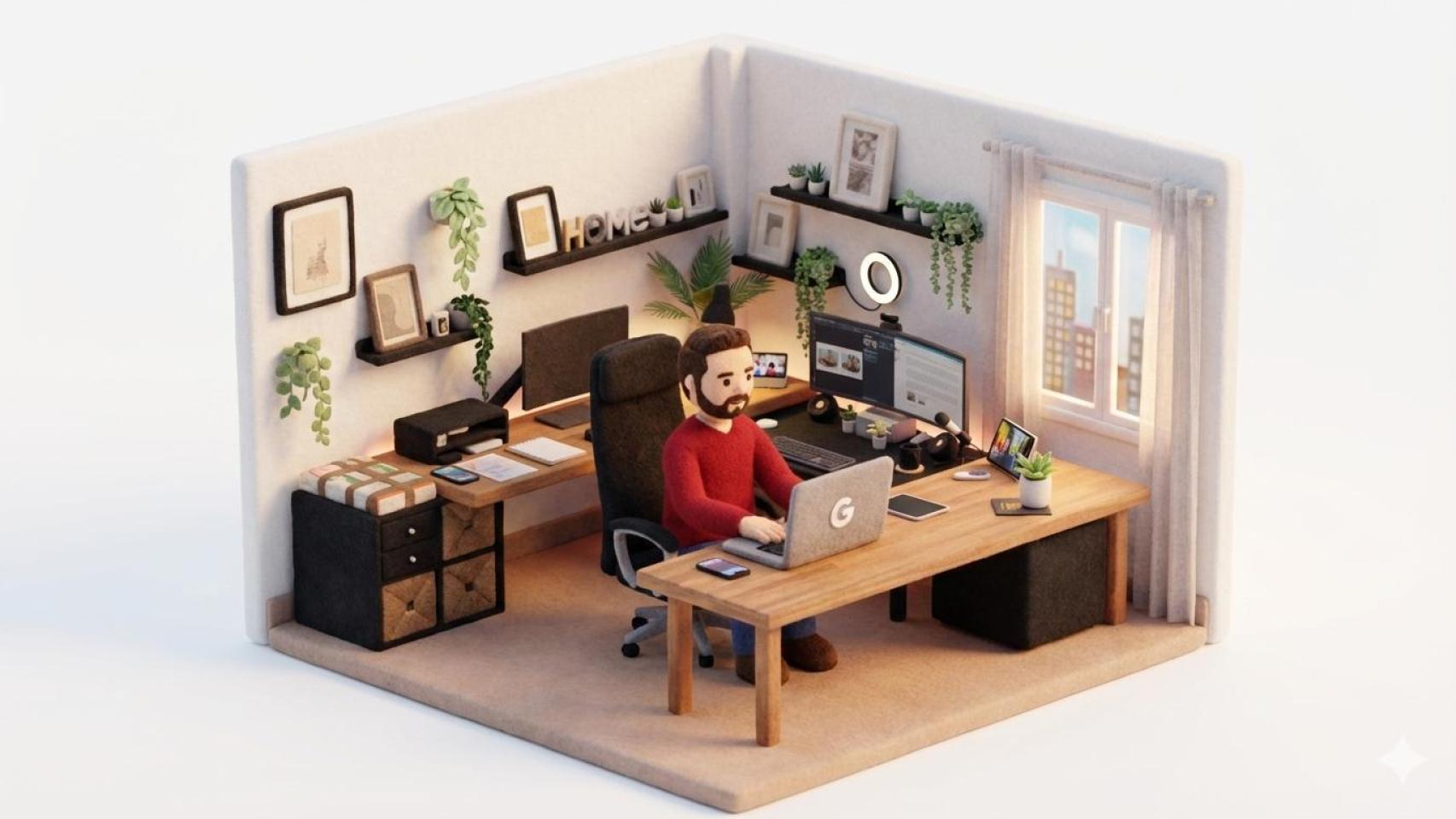 el nuevo diseño viral de gemini te transforma en un diorama de fieltro en tu habitación con lo que más te gusta